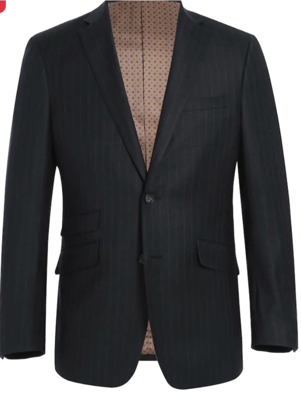 English Laundry Wool Glazer Jacket Charcoal Striped Lined XL NWT